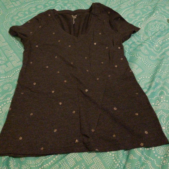 GAP Tops - Gray Polka dot tee